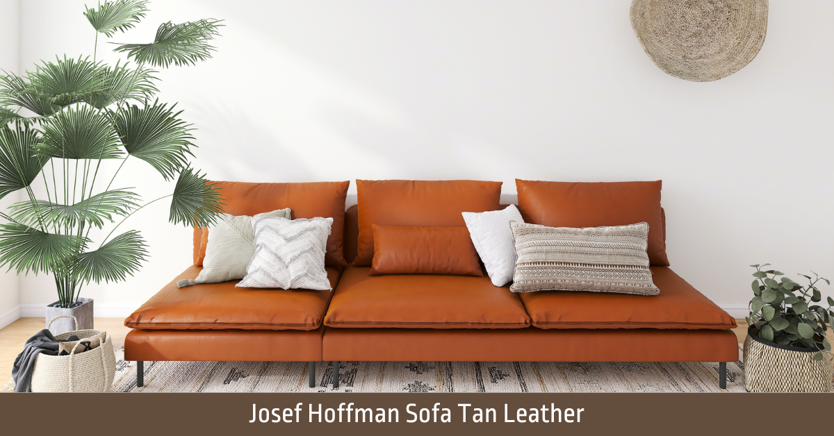 Josef Hoffman Sofa Tan Leather